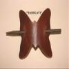 LEATHER PONYTAIL BARRETTE with STICK, LEATHER HAIR BARRETTE, LEATHER PONYTAIL HOLDER, LEATHER HAIR CLIP, LEATHER HAIR ACCESSORIES, LEATHER PONYTAIL CLIPS - BT 1204 view 3
