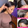 13x6 HD Lace Front Wigs Human Hair Straight Pre Plucked HD Transparent Lace Front Human Hair Wigs Brazilian Glueless Lace Frontal Wig 180% Density 18inch view 4