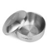CHARMMAN Stainless Steel Shaving Soap & Cream Bowl with Lid | Three-walls Heat Preservation | Heavy Weight Steel view 1