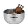 CHARMMAN Stainless Steel Shaving Soap & Cream Bowl with Lid | Three-walls Heat Preservation | Heavy Weight Steel view 3