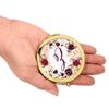 Andaz Press Gold Compact Mirror Bridesmaid's Wedding Gift, Marsala Burgundy Maroon Flowers on White, Monogram Letter Z, 1-Pack, Bachelorette Bridal Shower Wedding Party Gifts view 3