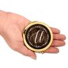 Andaz Press Gold Compact Mirror Bridesmaid's Wedding Gift, Rustic Wood with Laurels, Monogram Letter U, 1-Pack, Autumn Country Themed Bachelorette Bridal Shower Wedding Party Gifts view 3