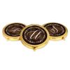 Andaz Press Gold Compact Mirror Bridesmaid's Wedding Gift, Rustic Wood with Laurels, Monogram Letter U, 1-Pack, Autumn Country Themed Bachelorette Bridal Shower Wedding Party Gifts view 4