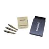 3Pcs EyeBrow Tweezers set With Straight, Slanted, Pointed Tweezers in Black Color on Golden Heart painted in Golden Glitter Pouch view 1