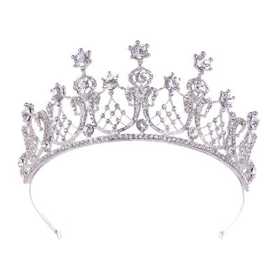 Familyhouse Wedding Tiara, Bridal Crown Tiara with Crystal Rhinestones for Wedding, Proms, Pageants, Princess Parties, Birthday Headdress Headwear