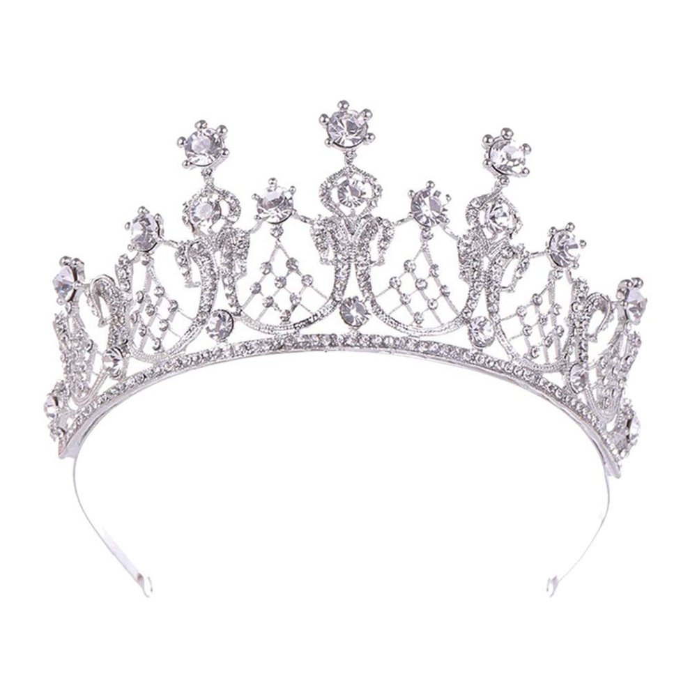 Familyhouse Wedding Tiara, Bridal Crown Tiara with Crystal Rhinestones for Wedding, Proms, Pageants, Princess Parties, Birthday Headdress Headwear