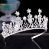 Familyhouse Wedding Tiara, Bridal Crown Tiara with Crystal Rhinestones for Wedding, Proms, Pageants, Princess Parties, Birthday Headdress Headwear view 3