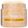 Brown Sugar Scrub Face Foot & Body Exfoliator Infused with Collagen and Stem Cell Exfoliating Salt Body Scrub for Toning Skin Cellulite Skin Care, 12oz by M3 Naturals view 1