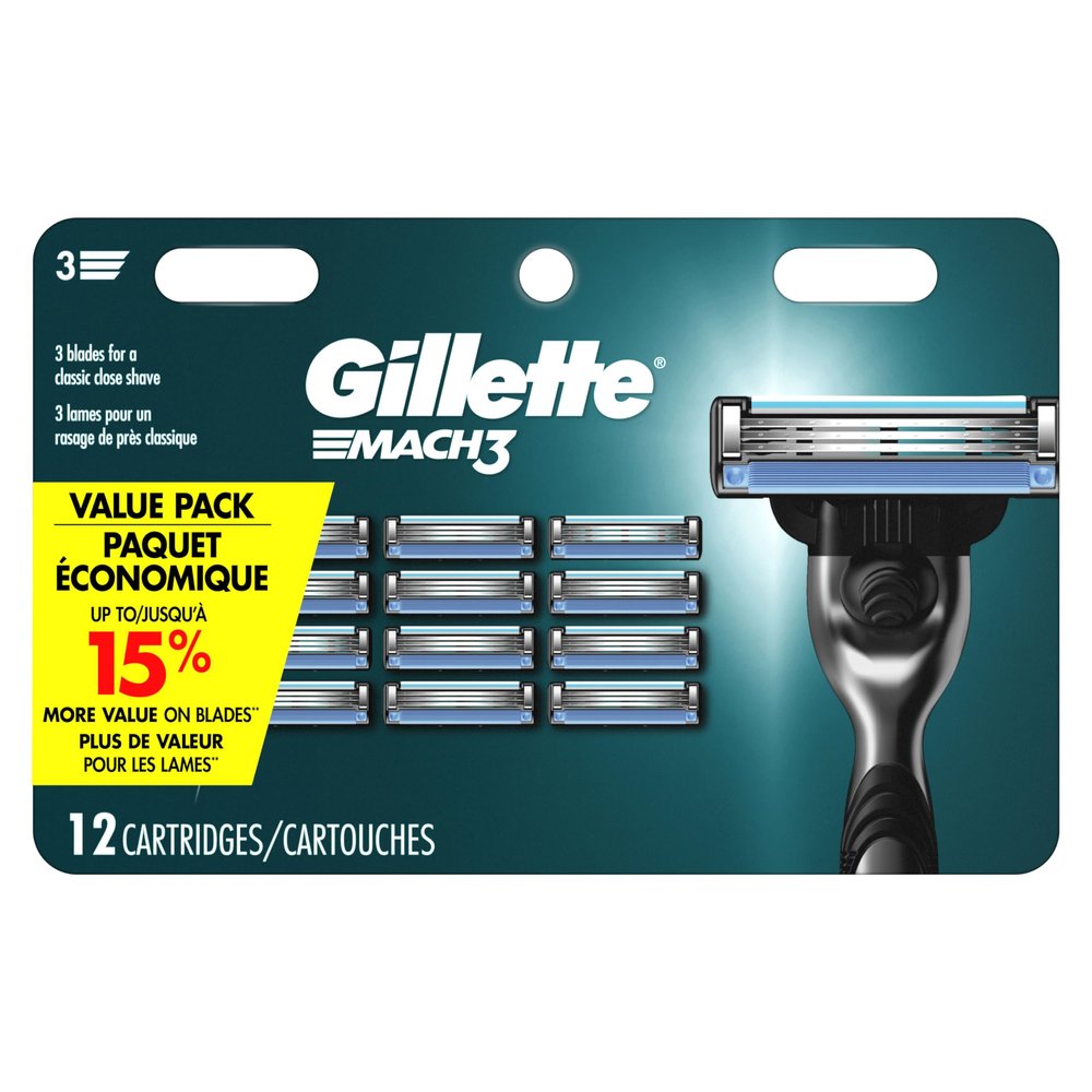 Gillette Mach 3 Razor Refils 12 pack