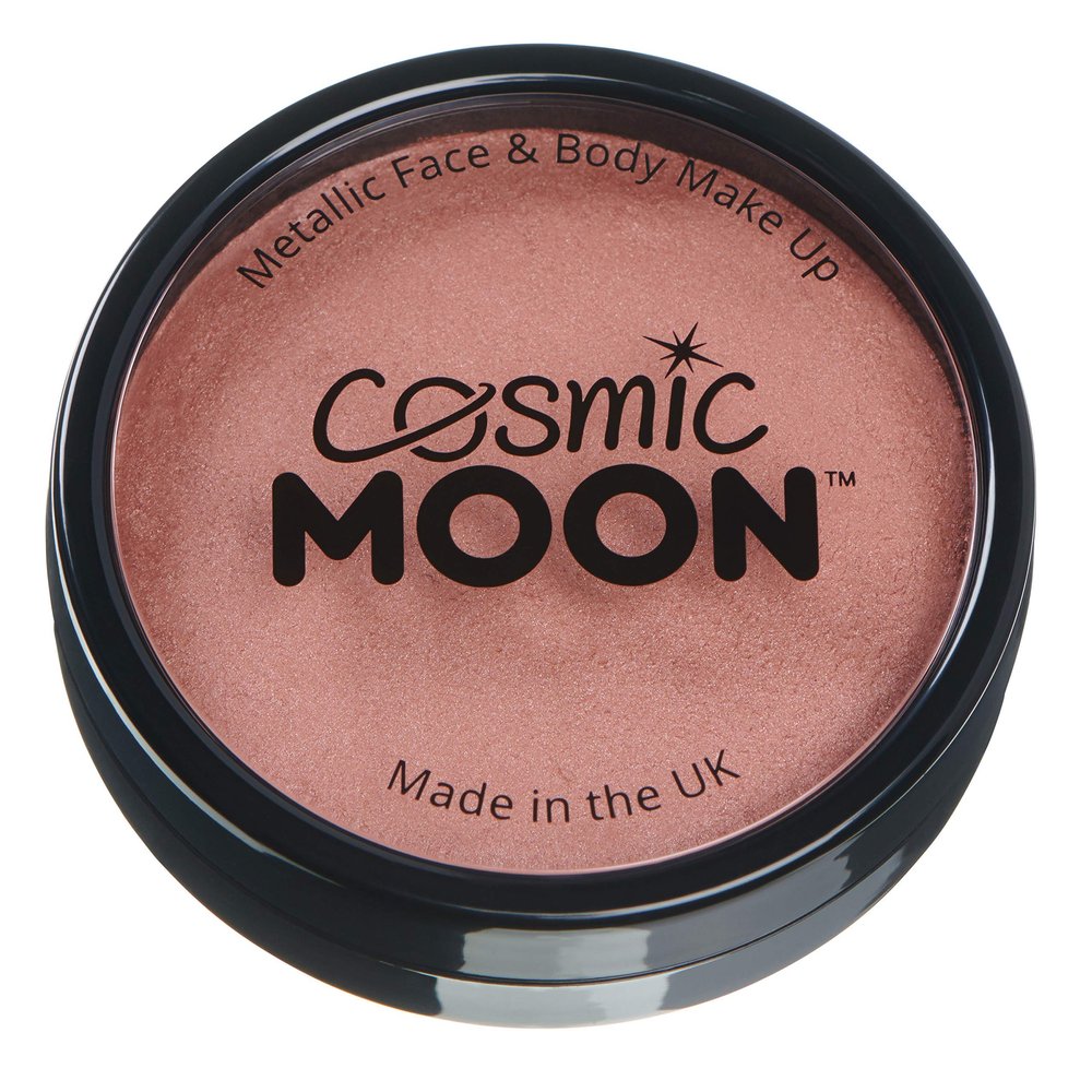 Cosmic Moon Metallic Pro Face & Body Paint Cake Pots Rose Gold - Professional Water Based Face Paint Makeup for Adults, Kids - 1.26oz