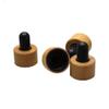 10Pcs 15ml/0.5oz Amber Glass Dropper Bottle with Black Rubber Head and Bamboo Lid Eye Dropper Bottle Portable Empty Makeup Storage Container Beauty Holders Dispenser for Essential oil view 4