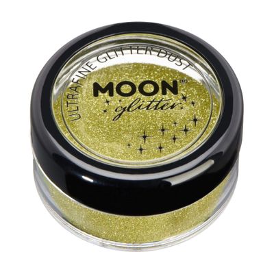 Classic Ultrafine Glitter Dust by Moon Glitter  100% Cosmetic Glitter for Face, Body, Nails, Hair and Lips - 5g - Gold