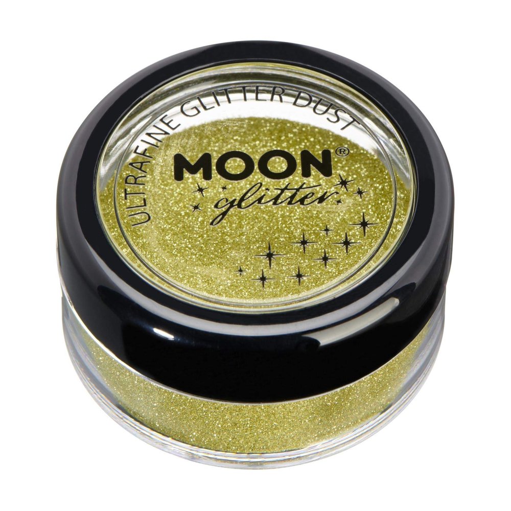 Classic Ultrafine Glitter Dust by Moon Glitter  100% Cosmetic Glitter for Face, Body, Nails, Hair and Lips - 5g - Gold