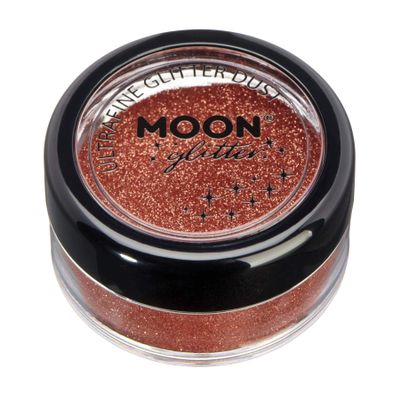 Classic Ultrafine Glitter Dust by Moon Glitter  100% Cosmetic Glitter for Face, Body, Nails, Hair and Lips - 5g - Copper Bronze