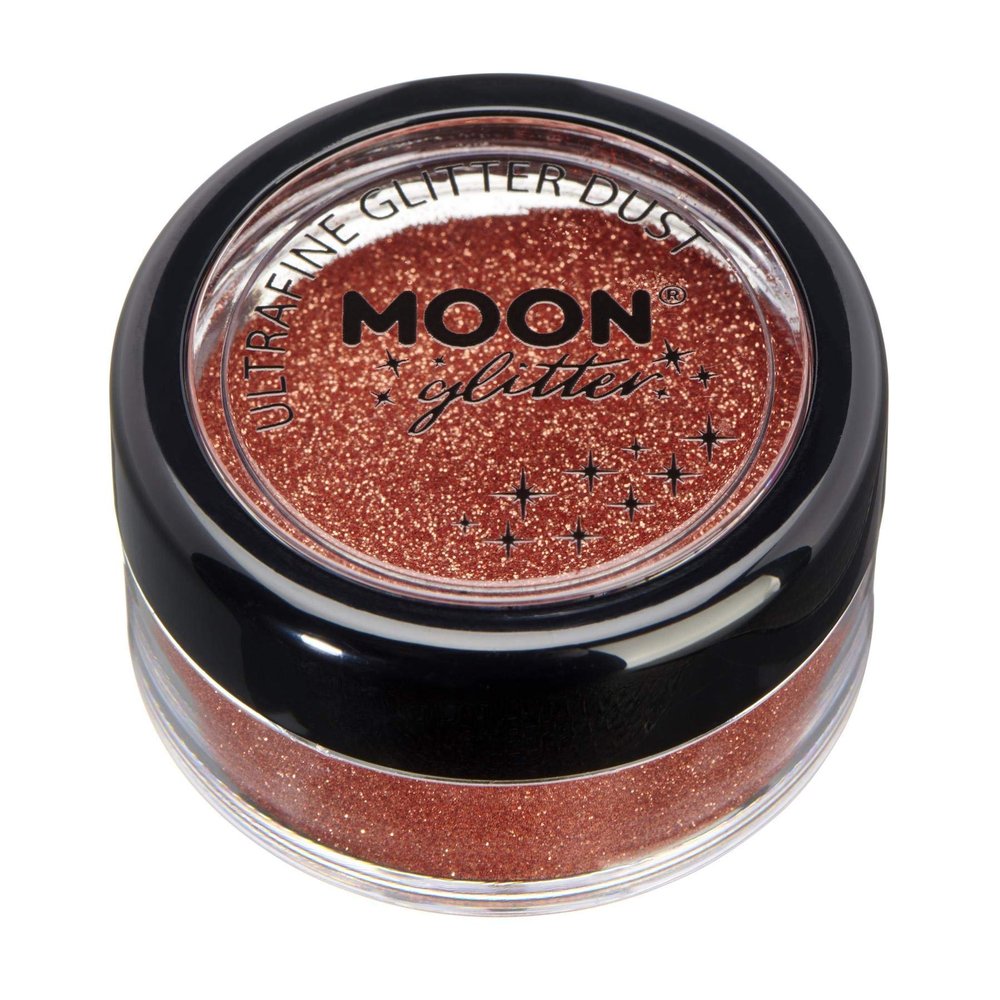 Classic Ultrafine Glitter Dust by Moon Glitter  100% Cosmetic Glitter for Face, Body, Nails, Hair and Lips - 5g - Copper Bronze