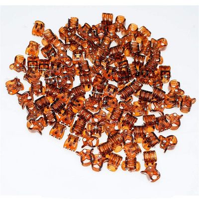 100pc/pack 1cm Hair Claws Clip for Women Girls Plastic Mini Hairpin Hair Clip Clamp Hair Accessories Gifts (100pcs brown)