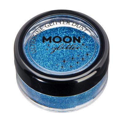 Classic Ultrafine Glitter Dust by Moon Glitter  100% Cosmetic Glitter for Face, Body, Nails, Hair and Lips - 5g - Blue