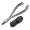 Ingrown Toenail Nippers in Leather Case  Professional Pedicure Tools  Podiatry Corner Cutters, Ethically Made in Solingen Germany with FINOX Surgical Stainless Steel, by GERMANIKURE  p184 view 1