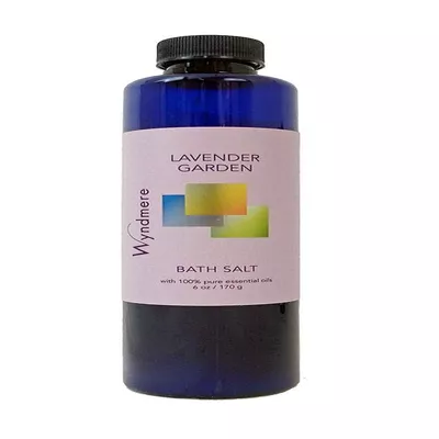 Wyndmere Lavender Garden Bath Salts - Made with 100% Pure Therapeutic Essential Oils and European Sea Salts - Soothing and Relaxing - 6oz