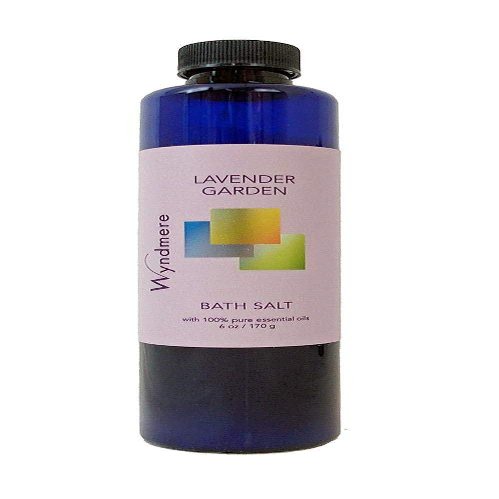 Wyndmere Lavender Garden Bath Salts - Made with 100% Pure Therapeutic Essential Oils and European Sea Salts - Soothing and Relaxing - 6oz