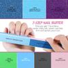 FANDAMEI Nail Files and Buffers, 20PCS Nail File Kit. Rectangular Nail Buffer Block & 100/180 Grit 7 Way Nail File & Polishing Buffer. Nail Prep Kit. Professional Manicure Nail Tools view 4