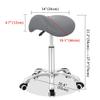 Antlu Saddle Stool Rolling Chair for Office Massage Salon Kitchen Spa Drafting,Adjustable Hydraulic with Wheels (Grey) view 2