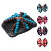 LOVEF 3 Pcs Women Magic Hair Combs Wood Beaded Stretch Double Side Combs Clips Bun Maker Hair Accessories Random Color view 1