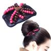 LOVEF 3 Pcs Women Magic Hair Combs Wood Beaded Stretch Double Side Combs Clips Bun Maker Hair Accessories Random Color view 2