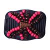 LOVEF 3 Pcs Women Magic Hair Combs Wood Beaded Stretch Double Side Combs Clips Bun Maker Hair Accessories Random Color view 4