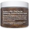 Arabica Coffee Scrub for Hands, Feet, and Body, Exfoliating Scrub with Collagen and Stem Cells, Face Cleanser for Cellulite, Fine Lines, and Stretch Marks, 12oz (1 Pack) by M3 Naturals view 3