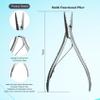 Stainless Steel Silver Hair Extension Pliers With 2 holes Multi Functional Hair Extension Tool For Hair Remove Micro Ring Loop view 2
