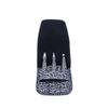 3Pcs EyeBrow Tweezers set With Straight, Slanted, Pointed Tweezers in Black Color on Silver Heart painted in Silver black texture Pouch view 4