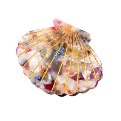 Women Acetate Shell Hair Claw Hair Clamp Fashion Hairpin Accessories for Half Updos (Colourful)