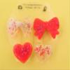 Big Bows & Hearts - Clear & Red view 1