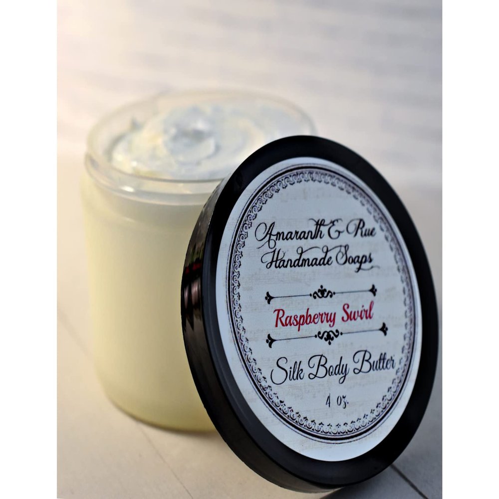 Amaranth & Rue Raspberry Swirl Silk Body Butter Lotion