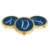Andaz Press Gold Compact Mirror Bridesmaid's Wedding Gift, Navy Blue, Monogram Letter D, 1-Pack, Bachelorette Bridal Shower Wedding Party Gifts view 4