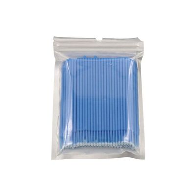 SoundsBeauty Disposable Cleaning Swab Eyelash Extension Lint Free Tool Makeup Brushes, Pack of 100 Light Blue + L