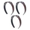 1.5 Inch Swirl Plastic Headband with Teeth - Set of 3-Orange view 1