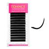 TDANCE Classic Lash Extensions Flat Lashes Eyelash Extensions 0.2mm D Curl Ellipse Eyelash Extensions 15mm Mixed Black Matte Individual Lashes Salon Use(Flat,D-0.2,15mm) view 1