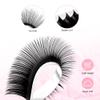 TDANCE Classic Lash Extensions Flat Lashes Eyelash Extensions 0.2mm D Curl Ellipse Eyelash Extensions 15mm Mixed Black Matte Individual Lashes Salon Use(Flat,D-0.2,15mm) view 3