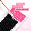 TDANCE Classic Lash Extensions Flat Lashes Eyelash Extensions 0.2mm D Curl Ellipse Eyelash Extensions 15mm Mixed Black Matte Individual Lashes Salon Use(Flat,D-0.2,15mm) view 4