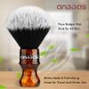 Anbbas Synthetic Badger Shaving Brush with Resin Handle,Nylon Bristles Hair Lathering Foam Brush for Men Travel Professional Wet Shaving(Amber,24 mm Knot) view 2
