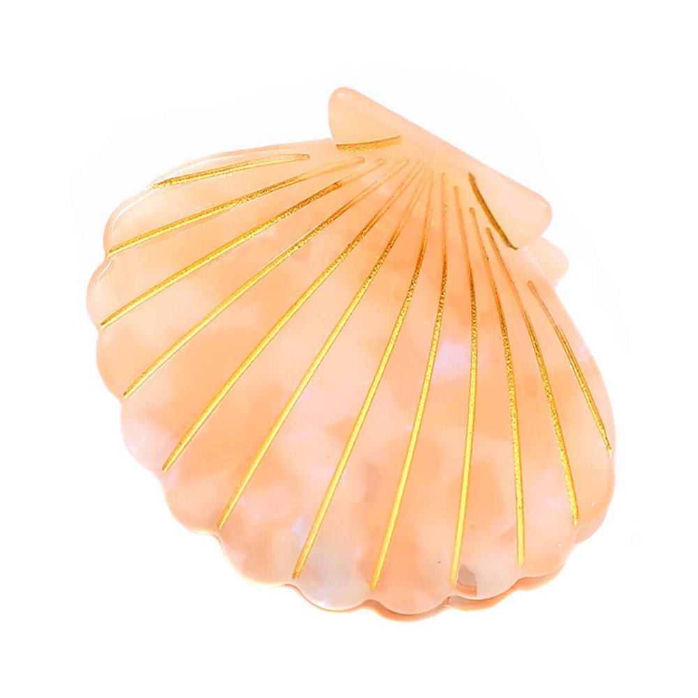 Women Acetate Shell Hair Claw Clip Hair Clamp Fashion Hairpin Accessories for Half Updos (Yellow)