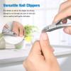 FERYES Toenail Clippers for Thick, Ingrown Toenails - Large Handle Toenail Cutters, Ingrown Tools 4R14 Stainless Steel Nail Clippers - Silver view 4