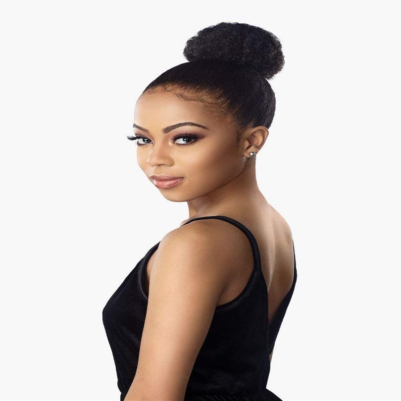 Sensationnel Instant Pony Half Wig - Synthetic Pony tail and Updo with adjustable Drawstring for seamless pony - ID AFRO Puff Small Instant Pony (SM2/30)