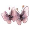 Butterfly Hair Barrettes Bohemian Wedding Headpiece Hair Clip Hair Band with Embroidered Butterflies Hair Accessories for Women Hair Accessories Party Supplies (Pink) view 2