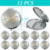 12 Pcs Silver Masquerade Mask Compact Mirrors - Quinceanera/Sweet 16/ Birthday Favors for Guests view 2