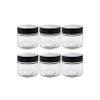 10Pcs 50g 50ml/1.8oz Round Empty Refillable Clear Plastic Jars Pot With Black Screw Lids For Toners Lip Balms Lotion Cream Cosmetic Samples Powder Makeup Storage Eye Shadow Container view 3