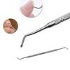 DNHCLL Stainless Steel Armor Remover Paronychia Cuticle Pedicure Double Head Nail Groove Scoop Tick Orthodontic Nail Toenail Toenail Pick Tool, Remove Dirt From Your Nails view 1