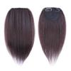 2pcs Human Hair Instantly Clip in Forehead Topper Hairpiece for Adding Hair Volume, Light Brown view 1